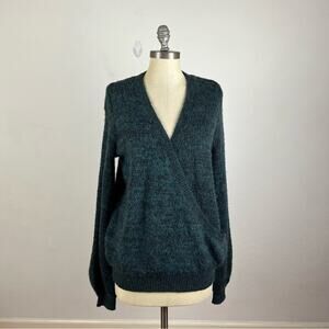 Free People Karina Faux Wrap Slouchy Fuzzy Sweater